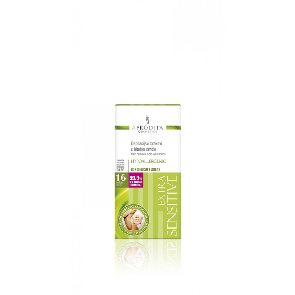 AFRODITA trake za depilaciju FACE&BIKINI EXTRA SENSITIVE 16/1
