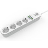 LDNIO Produzni kabl, 2 m, SE4432 4 EU Plug + 4 USB plug Max 2500W White
