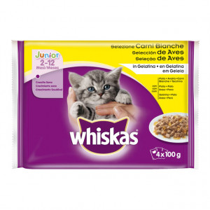 WHISKAS hrana za mačku, 4x100g Meso i povce Junior 520168
