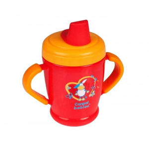 CANPOL BABY šolja sa mekanim kljunom 21/600 260ML - CRVENA