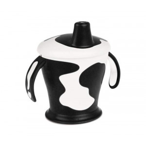 CANPOL BABY šolja sa ručkama 31/404 250ML "COW" NON SPILL- CRNA