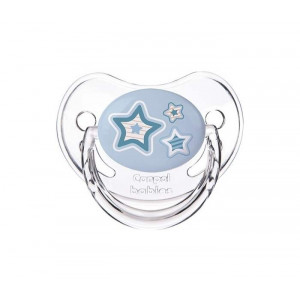 CANPOL  BABY orthodintic silikonska laža 18+M 22/567_blu "Newborn baby" 1kom - STARS