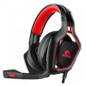 MARVO Slušalice HG8960 gejmerske sa mikrofonom za PS4,Xbox One, boja pozadinskog osvetljenja crvena, crne 006-0519	