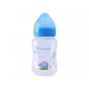 LORELLI flašica Wide Neck 250ml  ANIMALS - PLAVA 10200710000