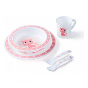 CANPOL BABY set za hranjenje 4/401_pin- CAT