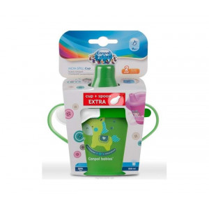 CANPOL BABY set TOYS šolja 250 ml + kašičica- ZELENA 0170