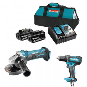 MAKITA SET ALATA 3 DGA452 + DDF482; 1x3,0 Ah; 1x5,0 Ah + torba