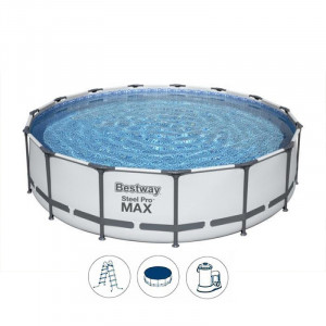 BESTWAY Steel Pro MAX Bazen 457 x 107 cm porodični sa čeličnim ramom 56488