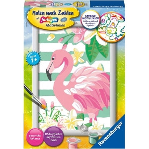 RAVENSBURGER Društvena igra – Slikaj po brojevima – Misli ružičasto RA28512