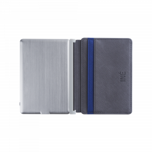 INE - Wallet & Charger - Vegan Leather Gray