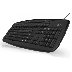 CLICK k-l1 tastatura žičana multimedia usb, us, crna kl1mb/us
