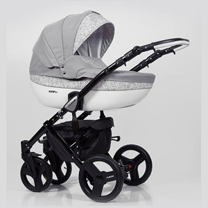 KUNERT Mila kolica za bebe - crni ram, set 3u1