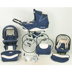 KUNERT romantik kolica za bebe, set 3u1