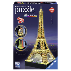 RAVENSBURGER 3D puzzle (slagalice) - Ajfelov toranj noću RA12579