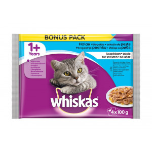 WHISKAS hrana za mačku, izbor ribe 4x100g 520217