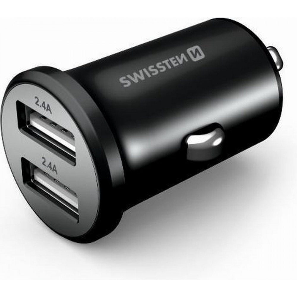 SWISSTEN Auto Punjač 4.8A 2XUSB Crni *R