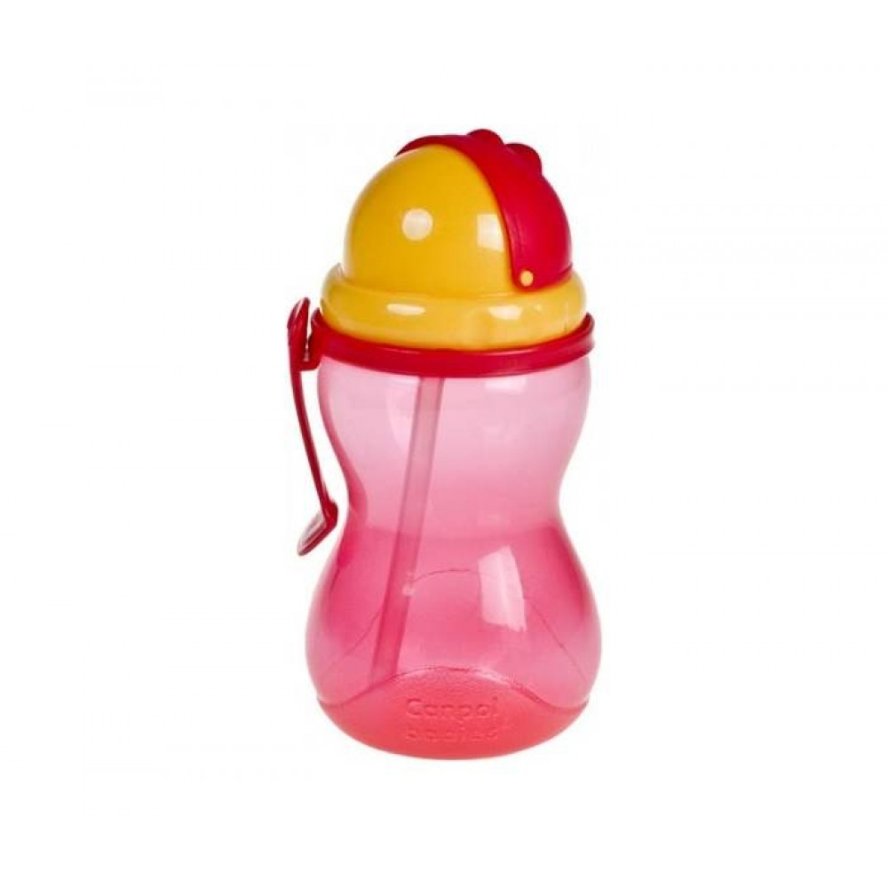 CANPOL sportska flašica sa slamkom 56/113 370ML - RED