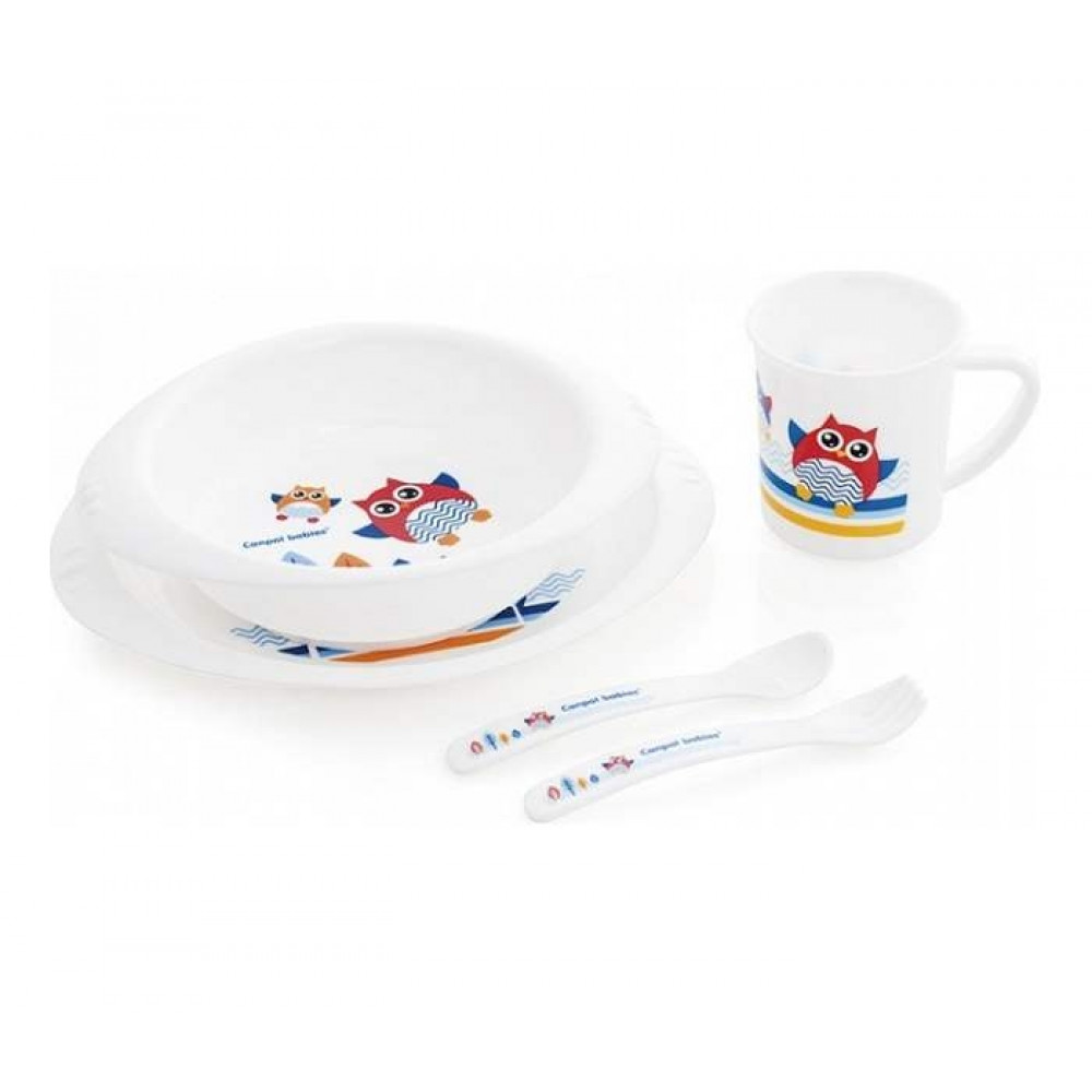 CANPOL BABY set za hranjenje 4/405 OWL - BELI