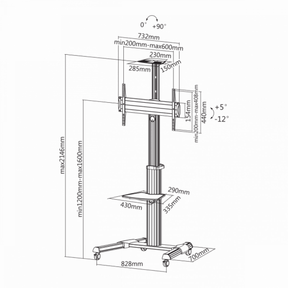 S BOX FS 446, Podni pokretni nosač