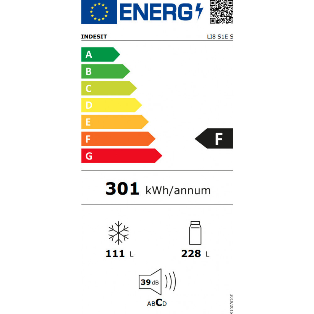 INDESIT Kombinovani frižider LI8S1ES