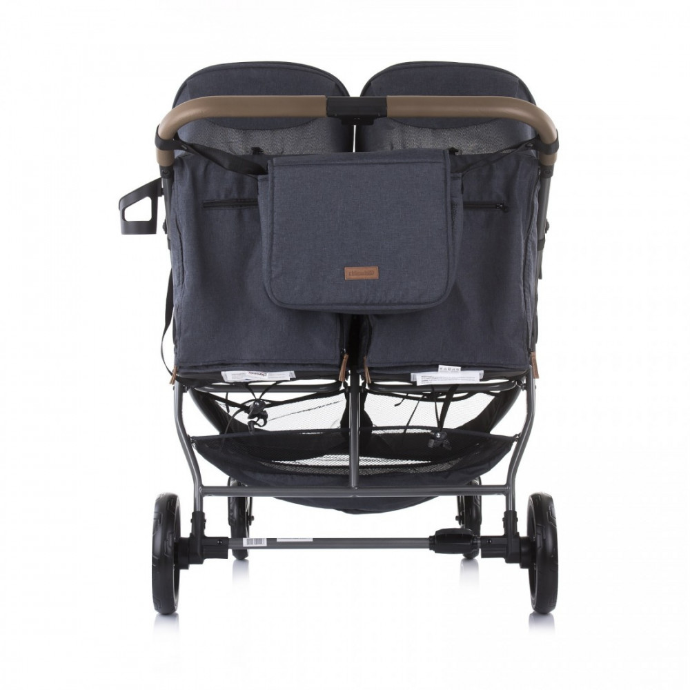 Chipolino Kolica za blizance 2 Classy Carbon 710498