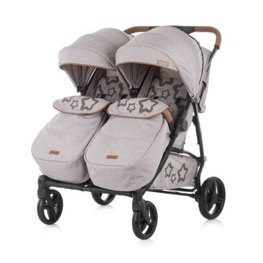 CHIPOLINO Kolica za blizance PASSO DOUBLE caramel 710096