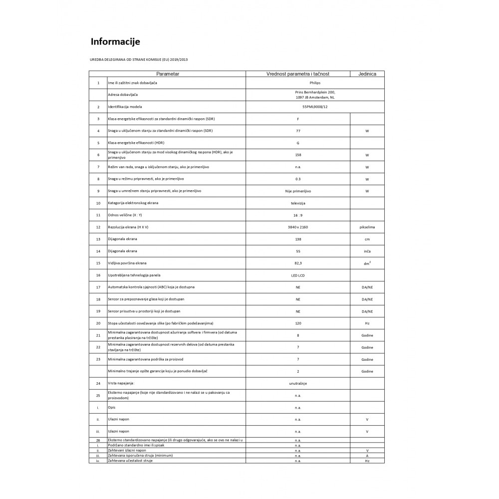 PHILIPS Smart televizor 55PML9008/12