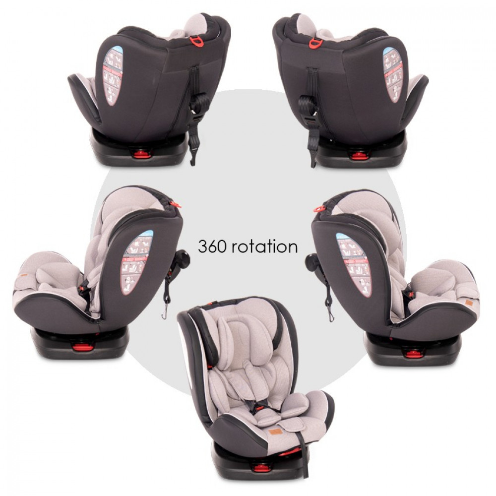 LORELLI Auto sedište NEBULA ISOFIX 0-36 kg - ROT. GREY CROWNS (2020) 10071382019
