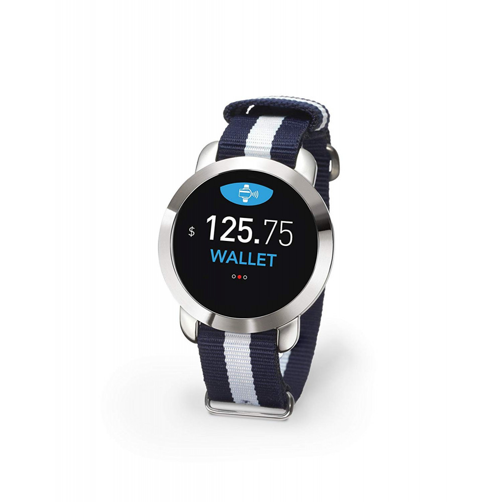 ZECIRCLE2 ACTIVITY TRACKER PREMIUM FLAT SILVER / BLUE & WHITE NATO