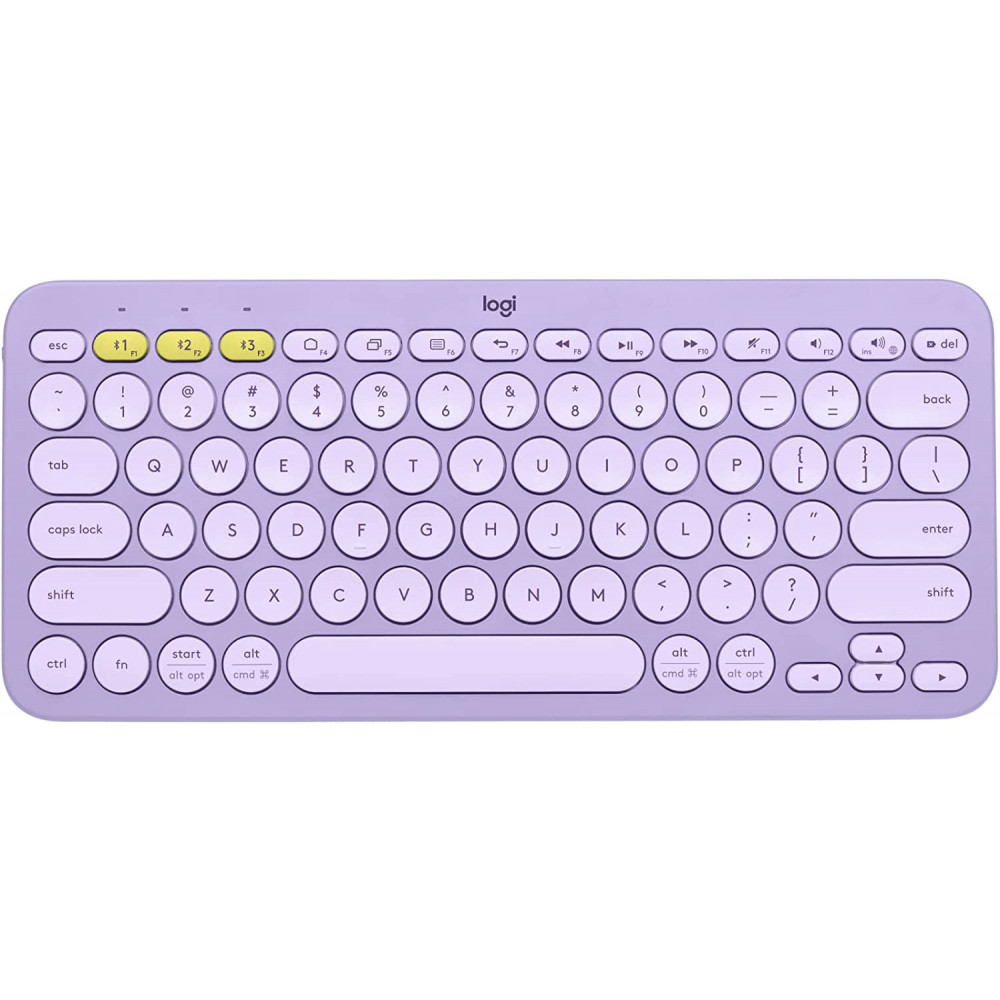 LOGITECH K380 Multi-Device Bluetooth Keyboard, Lavander Lemonade