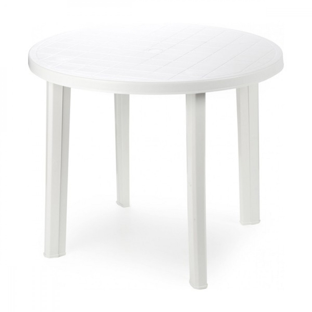 GREEN BAY Baštenski sto TONDO plastični 90x90x72 cm beli 030758
