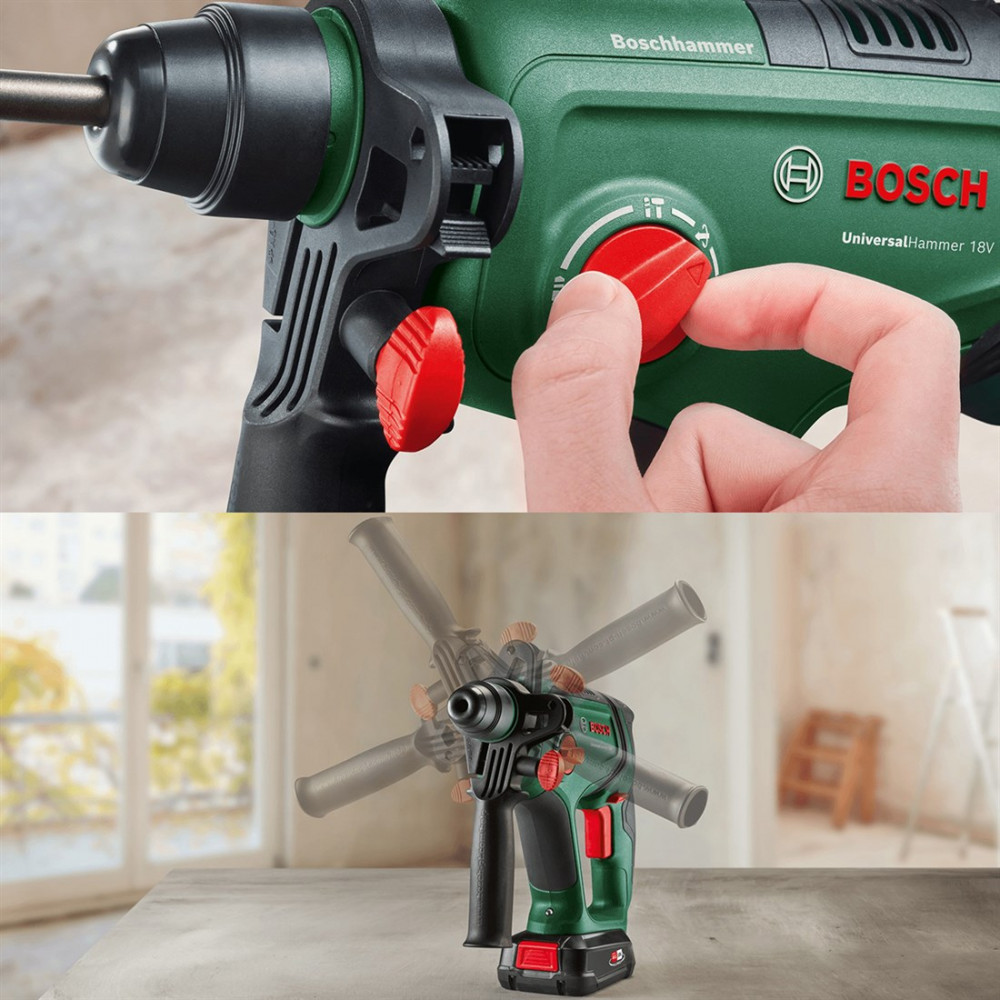 BOSCH UniversalHammer 18V Akumulatorska rotaciona čekić bušilica, Solo 06039D6000