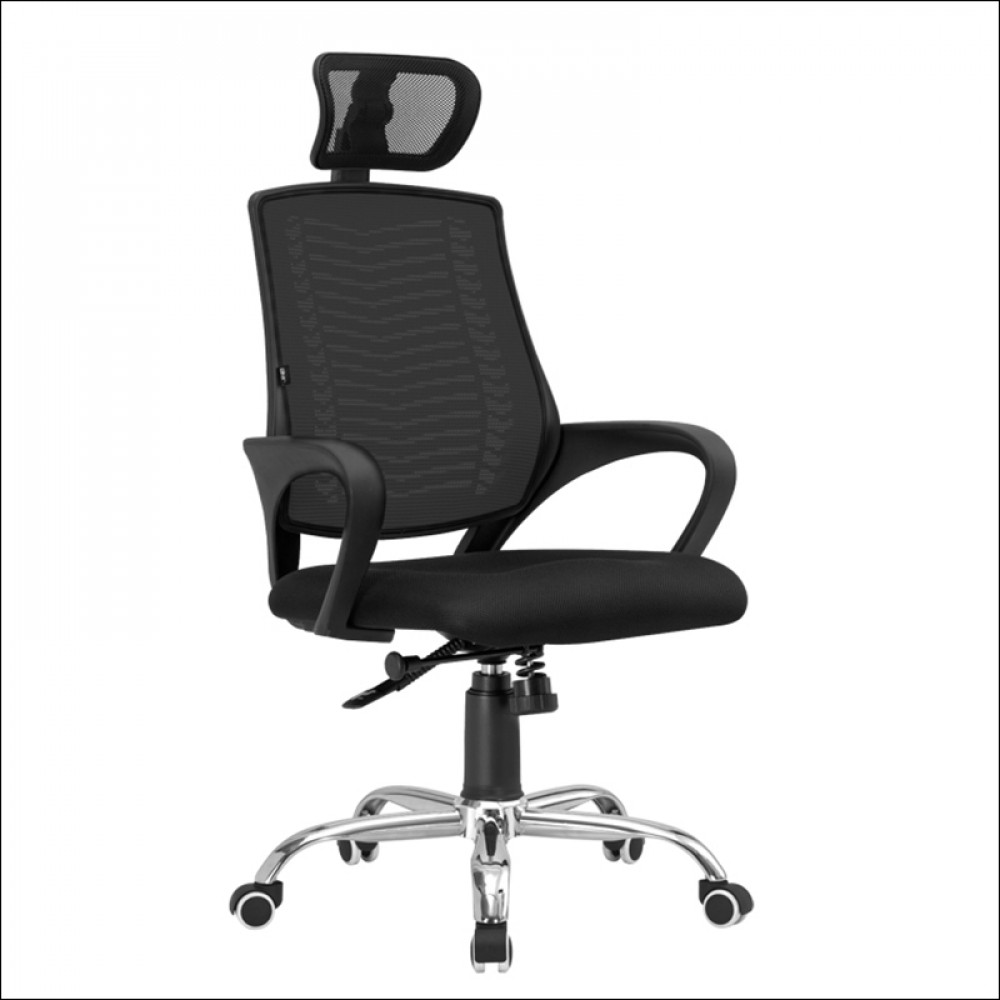 Daktilo stolica C-847T Crna leđa/Crno sedište 630x600x1120(1220) mm 755-515