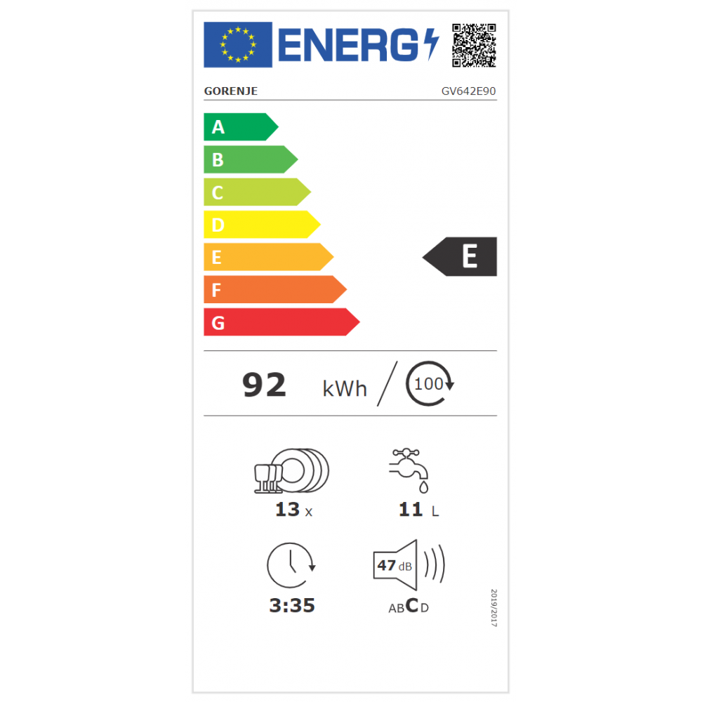 GORENJE Ugradna mašina za pranje sudova GV642E90
