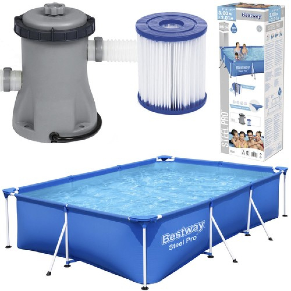 BESTWAY Steel Pro 300 x 201 x 66 cm Bazen sa pumpom 56411