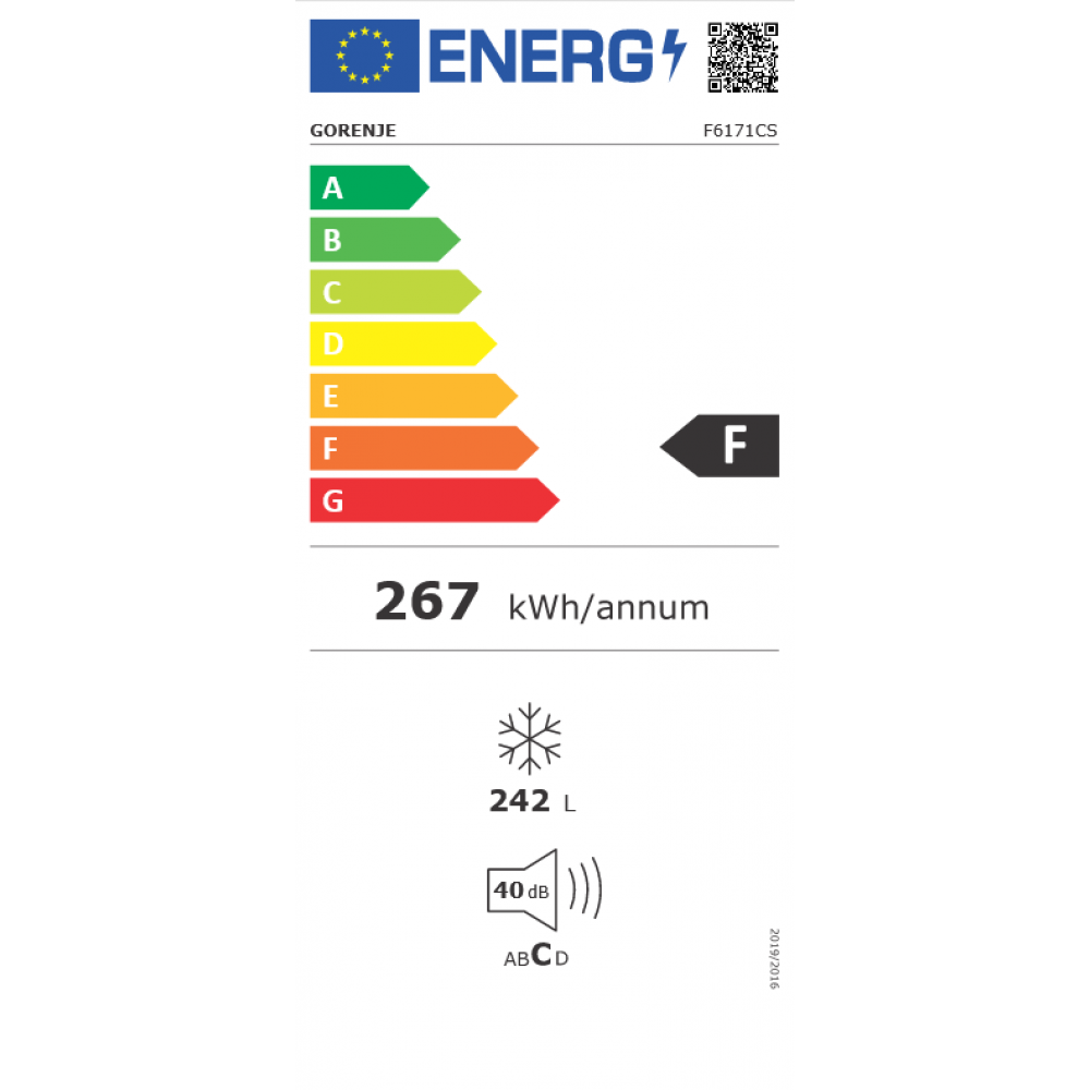 GORENJE F6171CS Vertikalni zamrzivač 