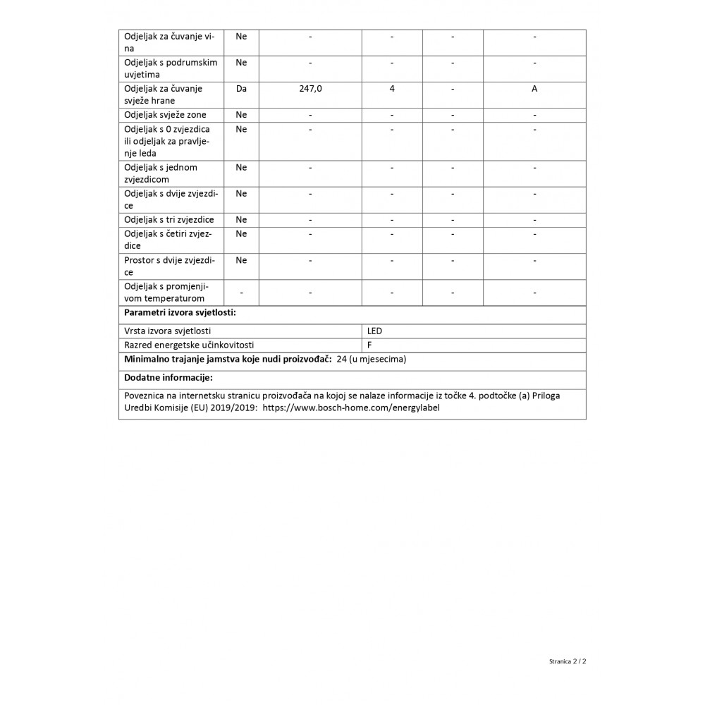 BOSCH Ugradni frizider KIR51AFE0
