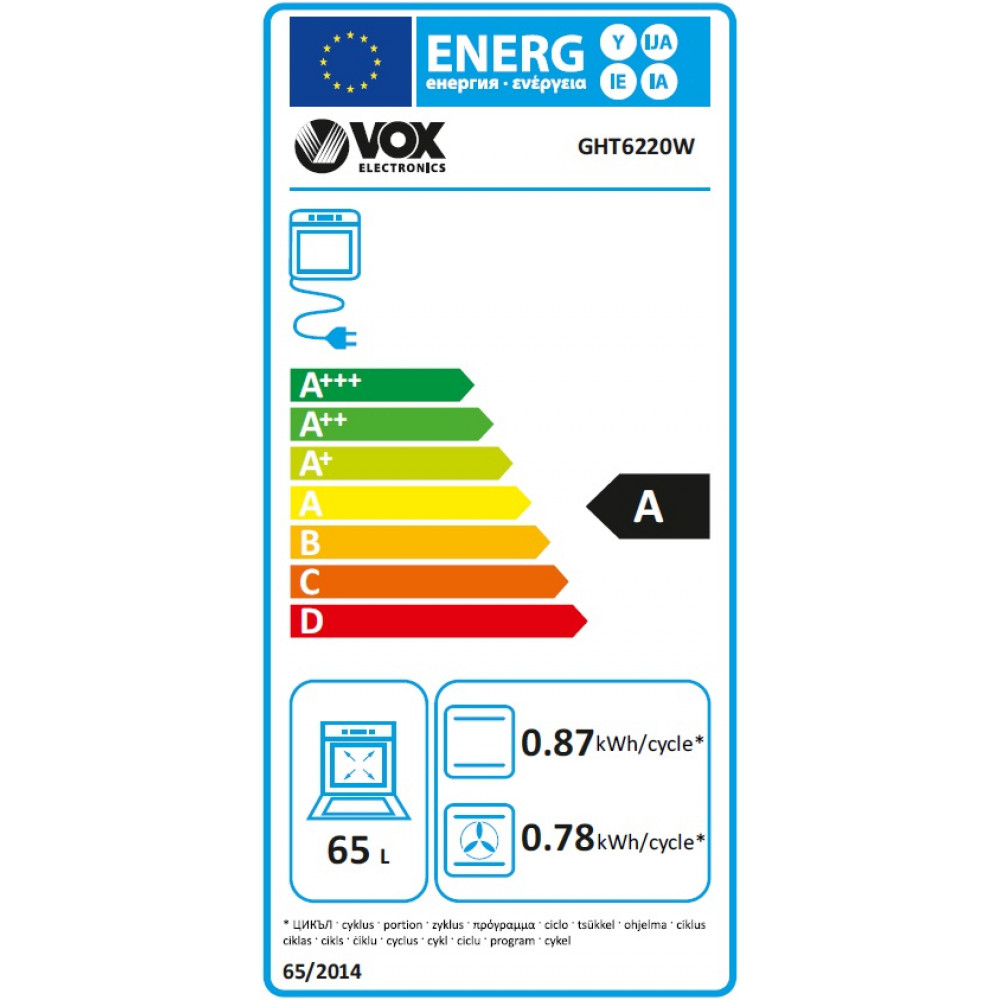 VOX Električni šporet GHT6225S