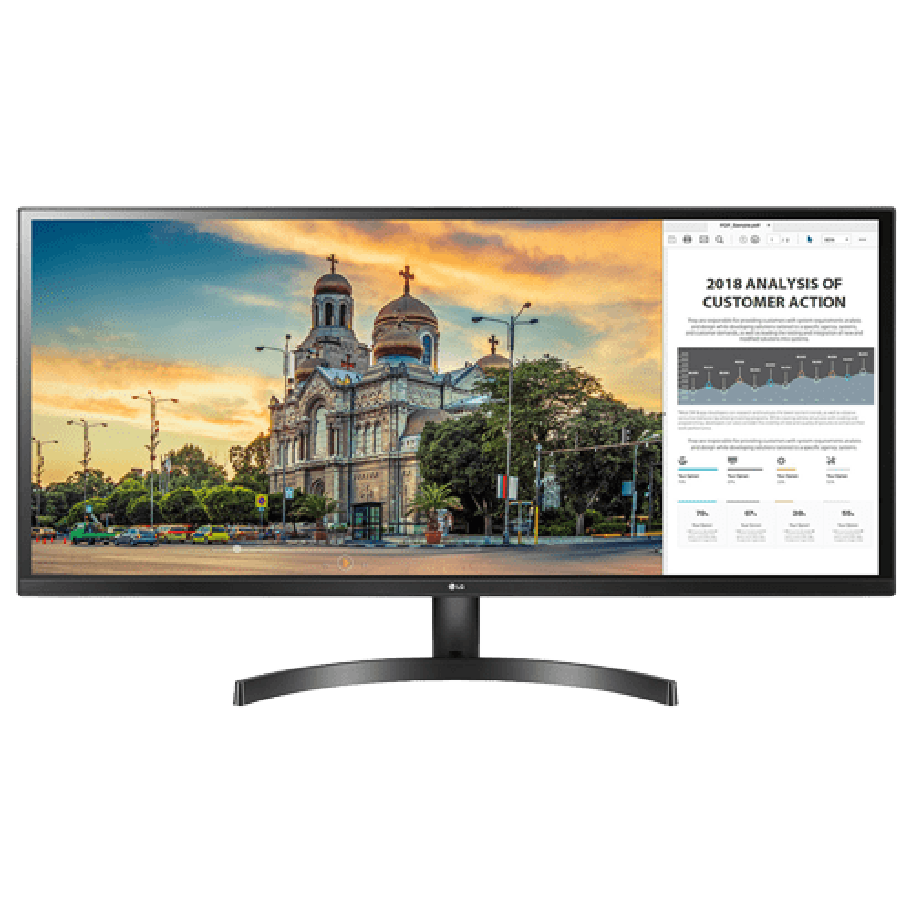 LG monitor LED 34", IPS, 2560 x 1080 34WK500-P