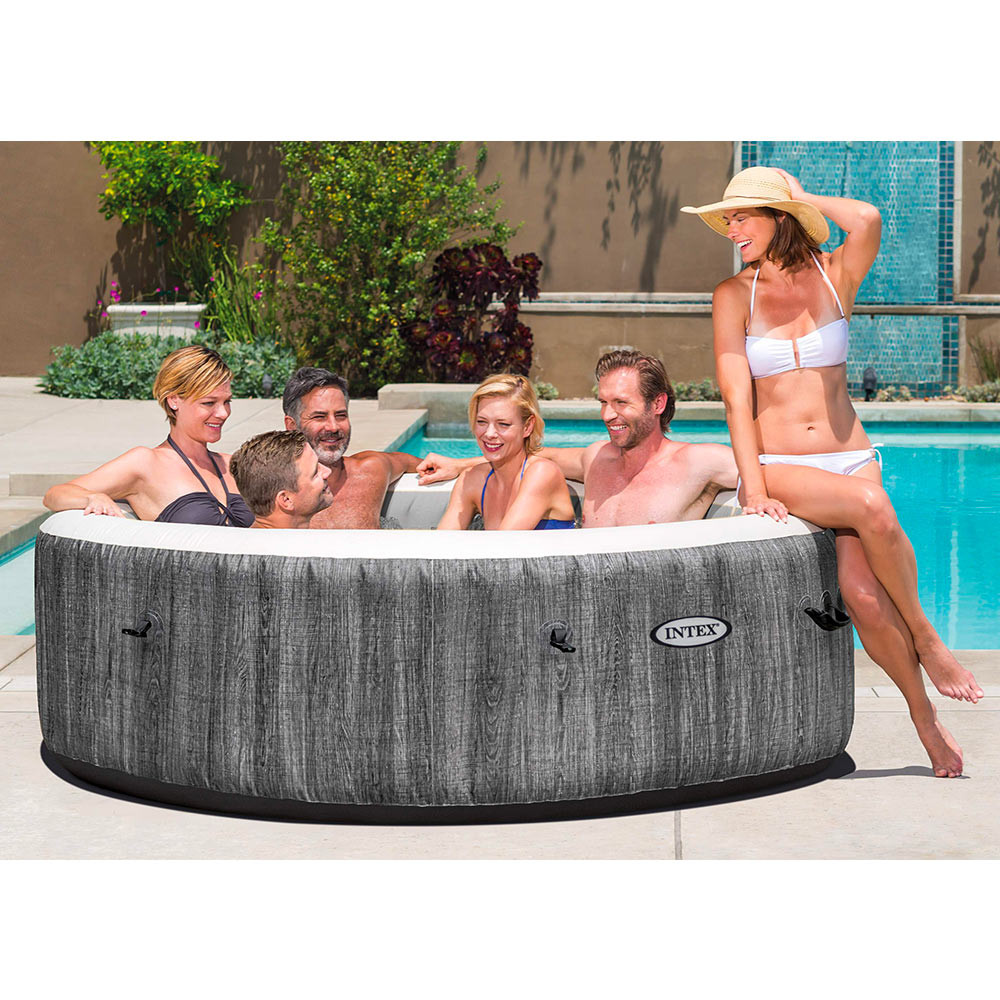 INTEX JACUZZI GREY WOOD DELUXE 28442 