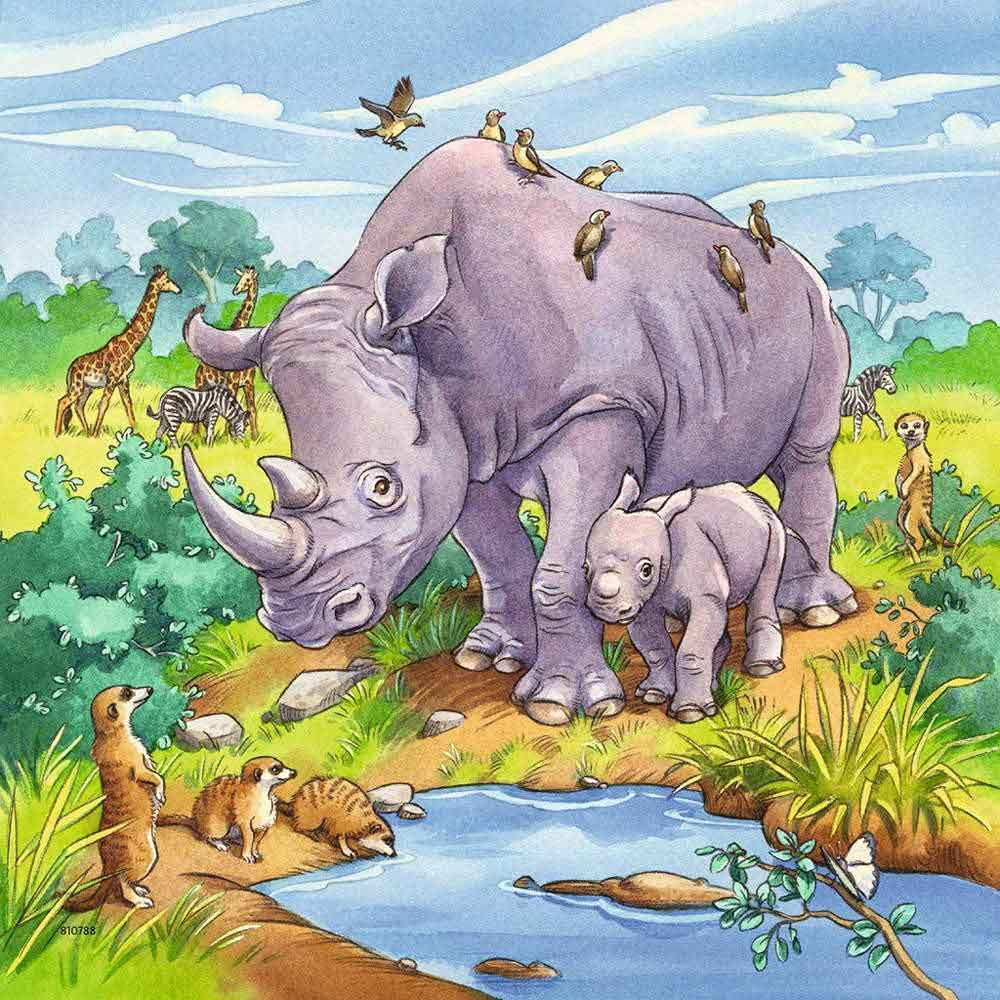 RAVENSBURGER puzzle (slagalice) - divlje životinje RA08003