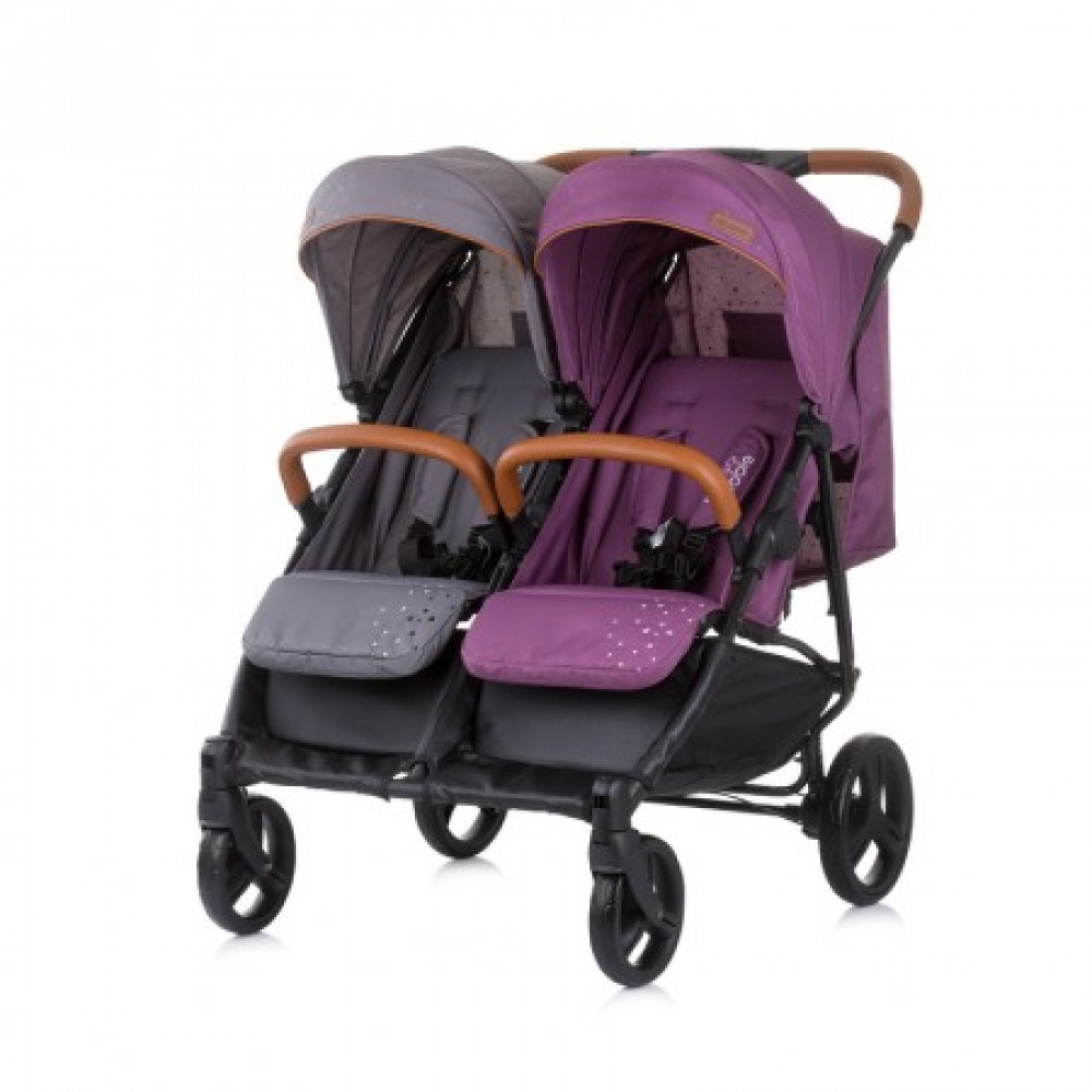 CHIPOLINO Kolica za blizance Passo Doble lilac/platinum KBPD02205LP