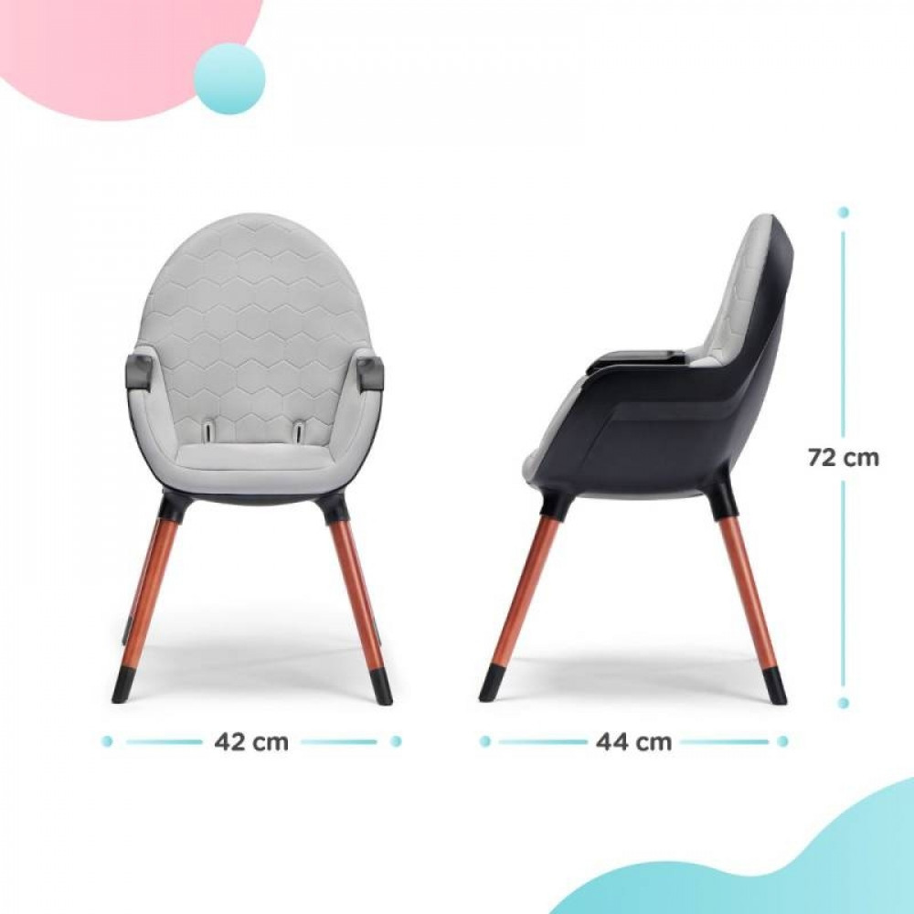 KINDERKRAFT Stolica za hranjenje 2U1 Finix Grey