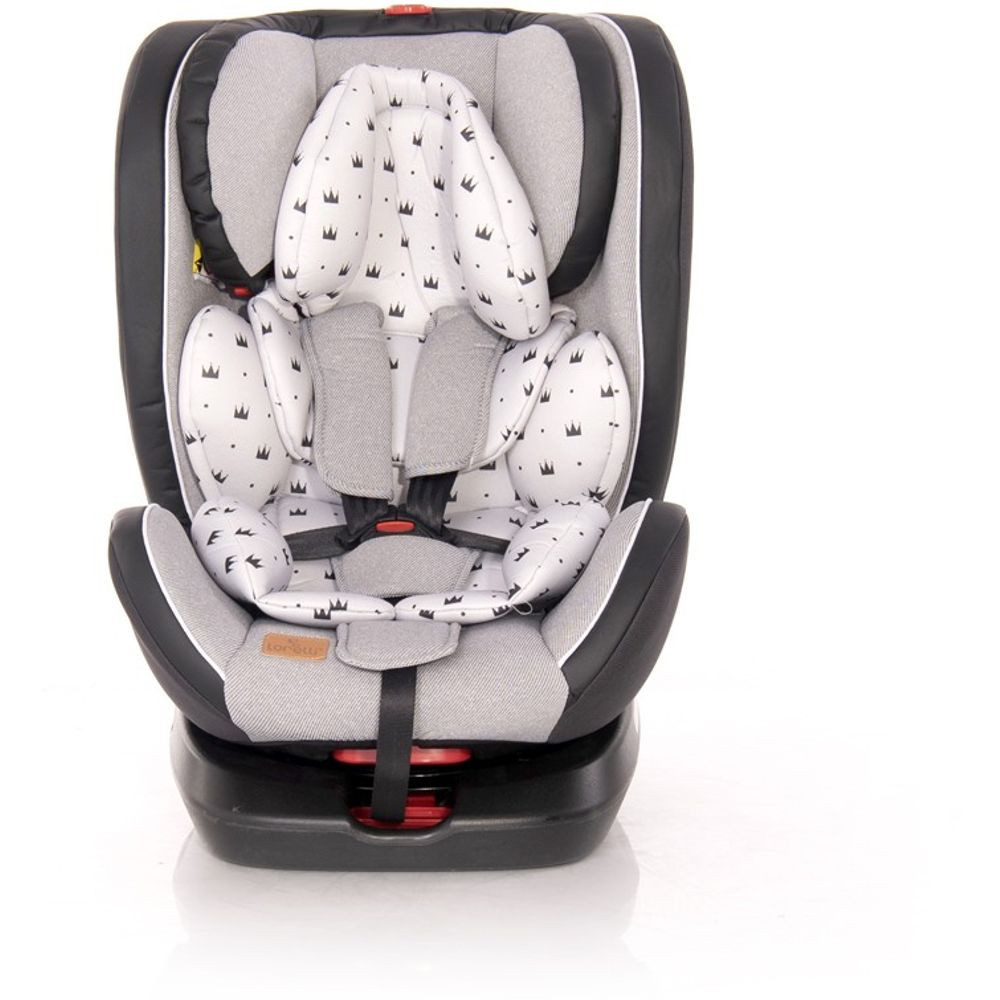 LORELLI Autosedište Nebula Isofix 0-36KG - Rot. Grey Crowns 10071382094