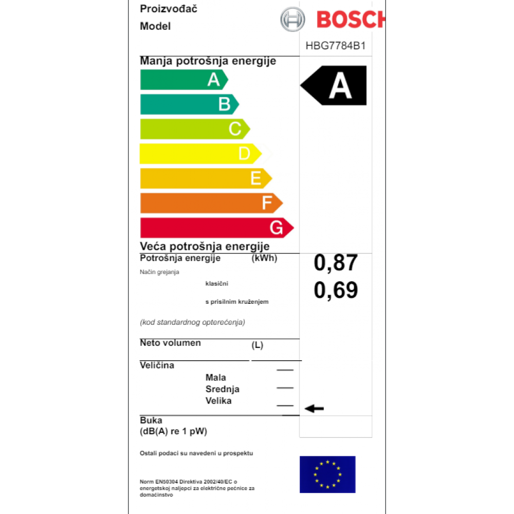BOSCH Ugradna rerna HBG7784B1