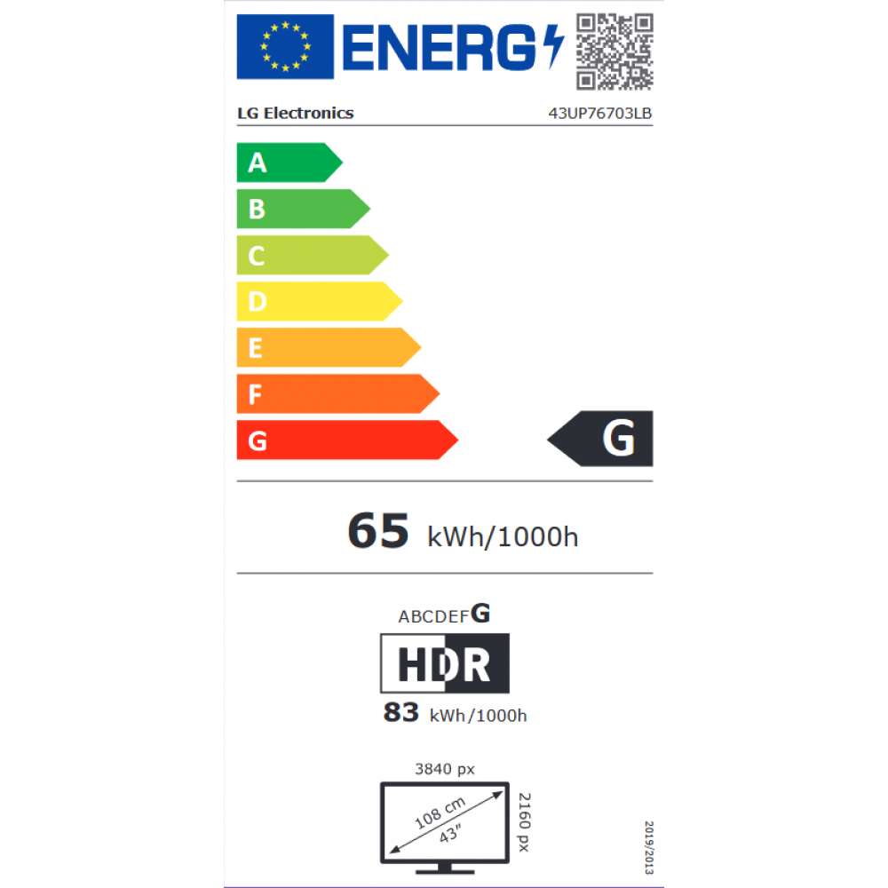 LG DLED TELEVIZOR SMART 4K 43UP76703LB