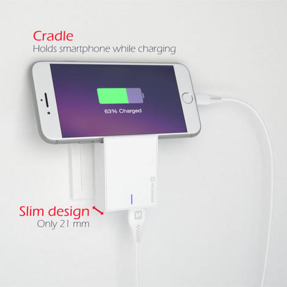 SWISSTEN Punjač 2x USB 3A+ kabl micro USB 1,2m bela *R