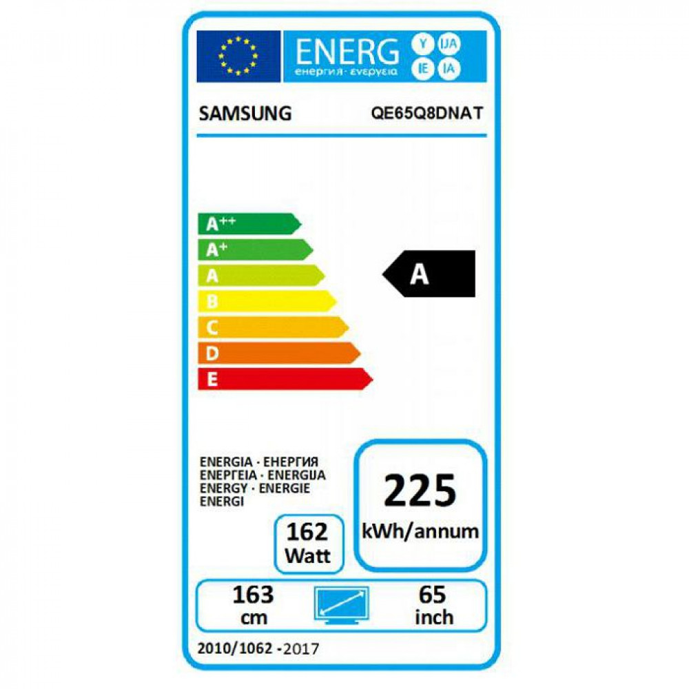 SAMSUNG televizor qled, uhd, smart tv, pqi 3600, q hdr 1500, dvb-t2cs2, 165 cm QE65Q8DNATXXH