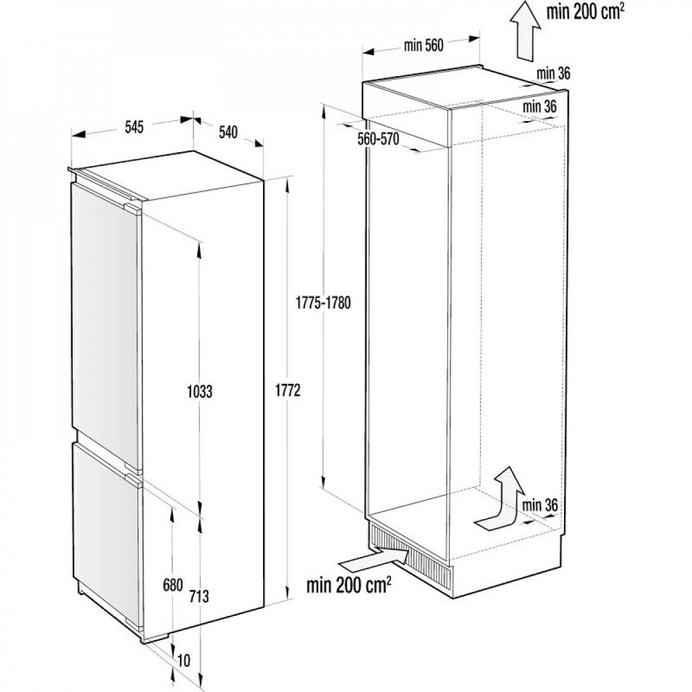 GORENJE ugradni frižider NRKI 2181 E1