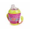 CANPOL BABY Non spill šolja sa ručkama happy vehicles roze zelena 230ml 56/502